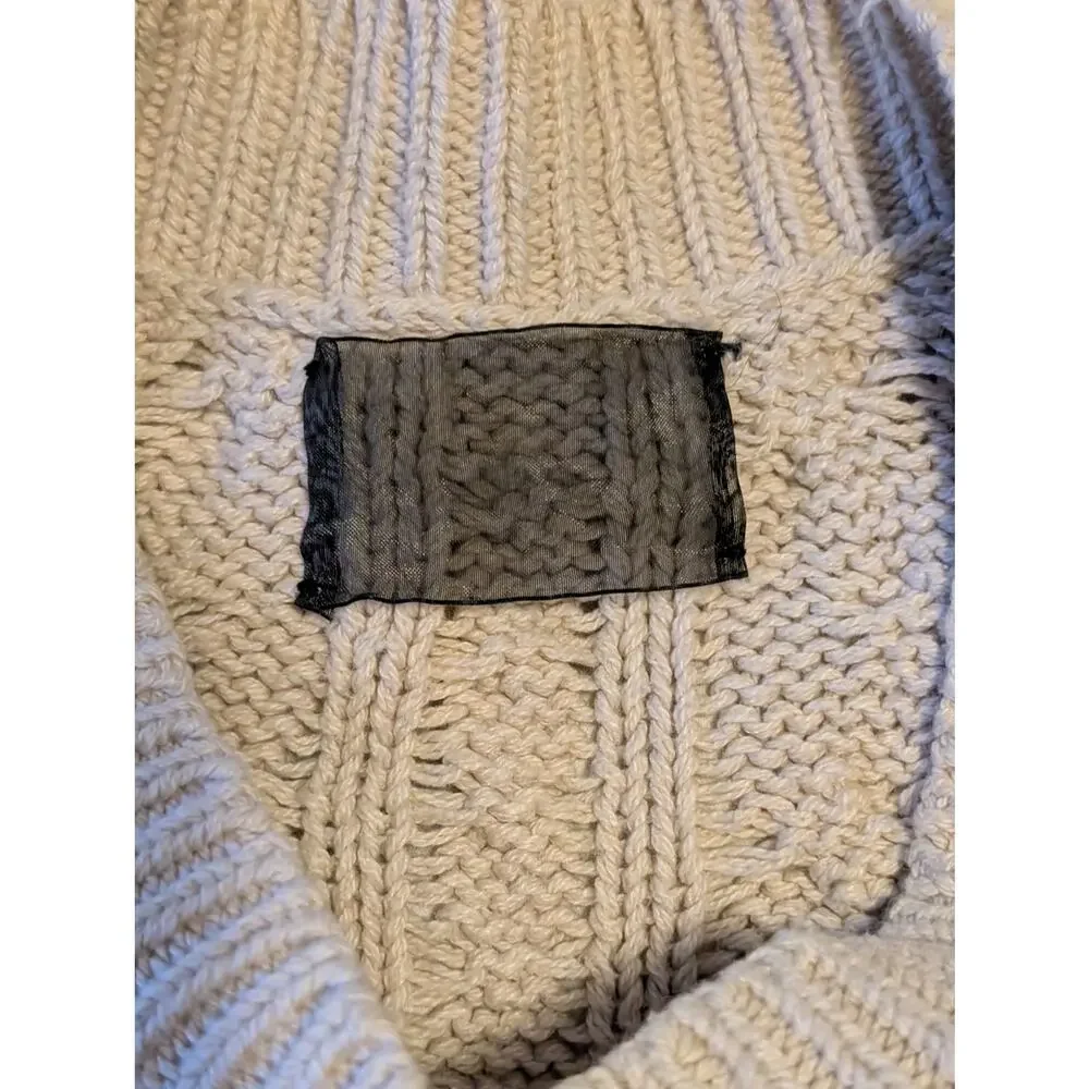 Reformation Annie Cable Knit Cropped Cardigan - Cream - Size Small - Picture 7 of 12